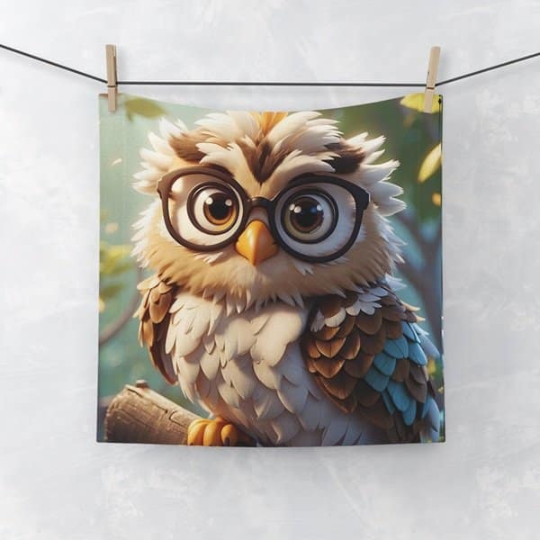 Wise Owl Face Towel