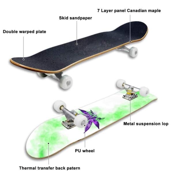 Cannabis Flow Skateboard - Image 5