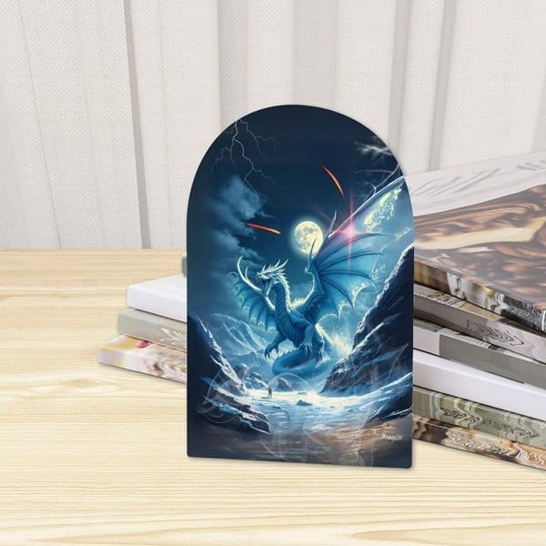 Ice Dragon Bookends