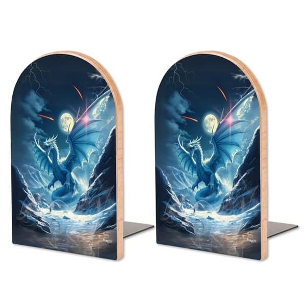 Ice Dragon Bookends