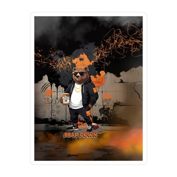 Bear Down Sticker