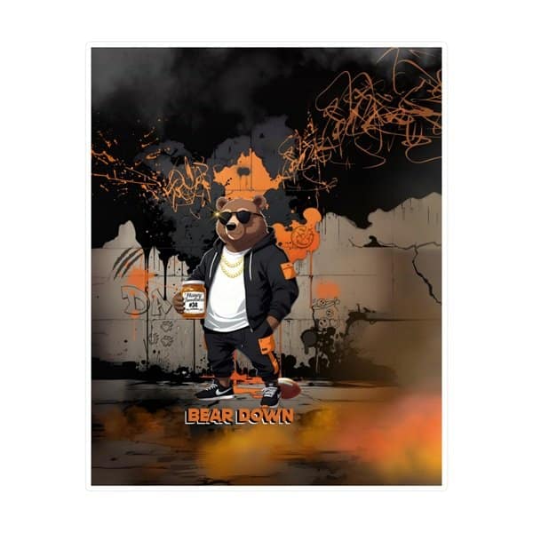Bear Down Sticker