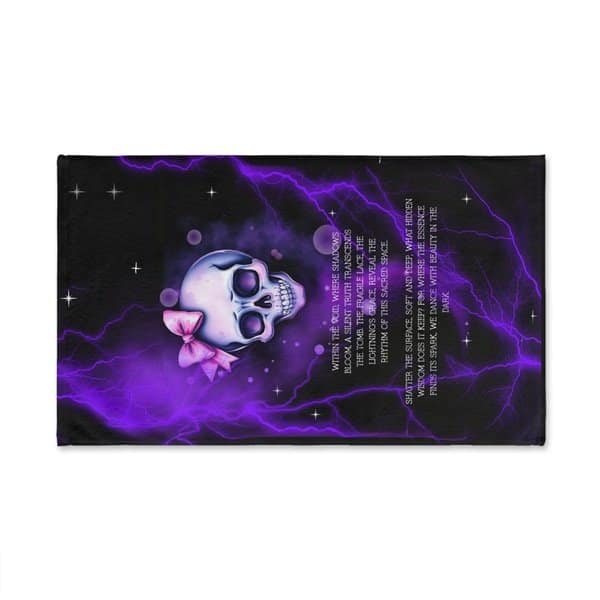 A Silent Truth Hand Towel Front Horizontal, White base, 28_ × 16_