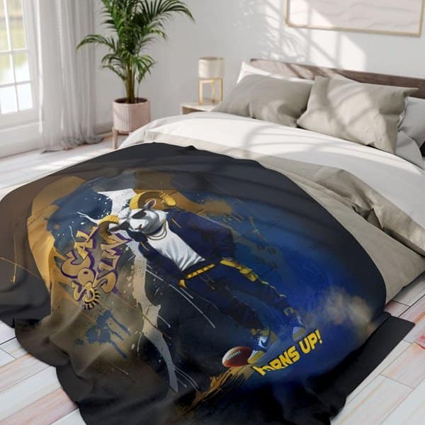 Horns Up Blanket Context 3, 60_ × 80_