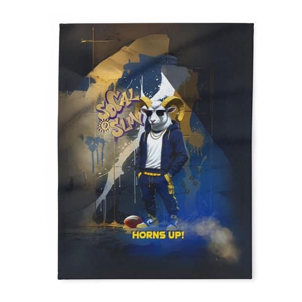 Horns Up Blanket Front, 30'' × 40''