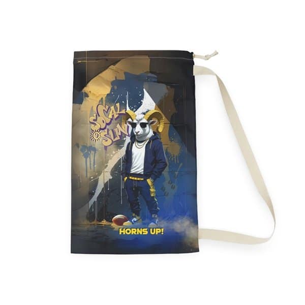 Horns Up Laundry Bag Front, 18_ × 29_