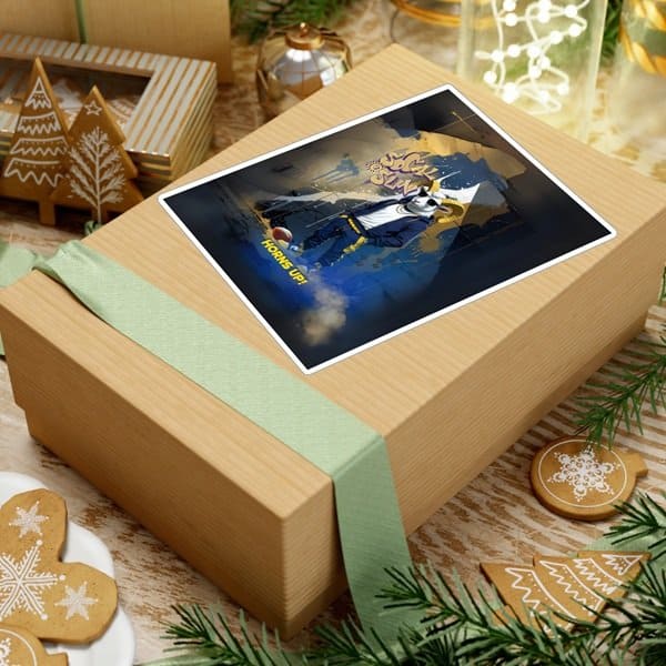 Horns Up Sticker Context 4, 8_ x 10_