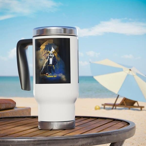 Horns Up Travel Mug Context 1