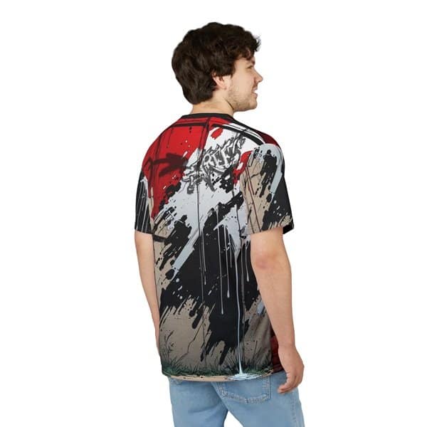 Rise Up Tee Person 1 Back, Black stitching