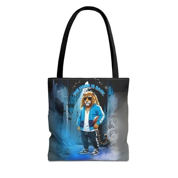 The Pride is Back Tote Bag Front, 13_ × 13'', Black