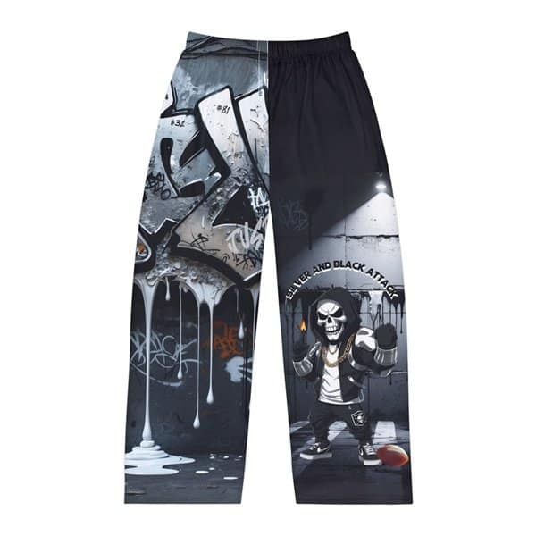 Silver and Black Attack Pajama Pants
