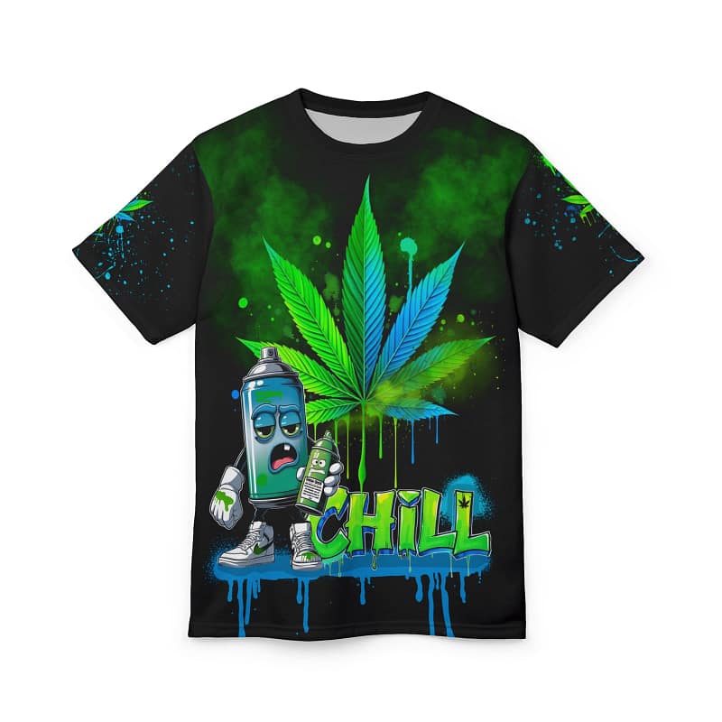 Chill Vibes Black T-shirt Front