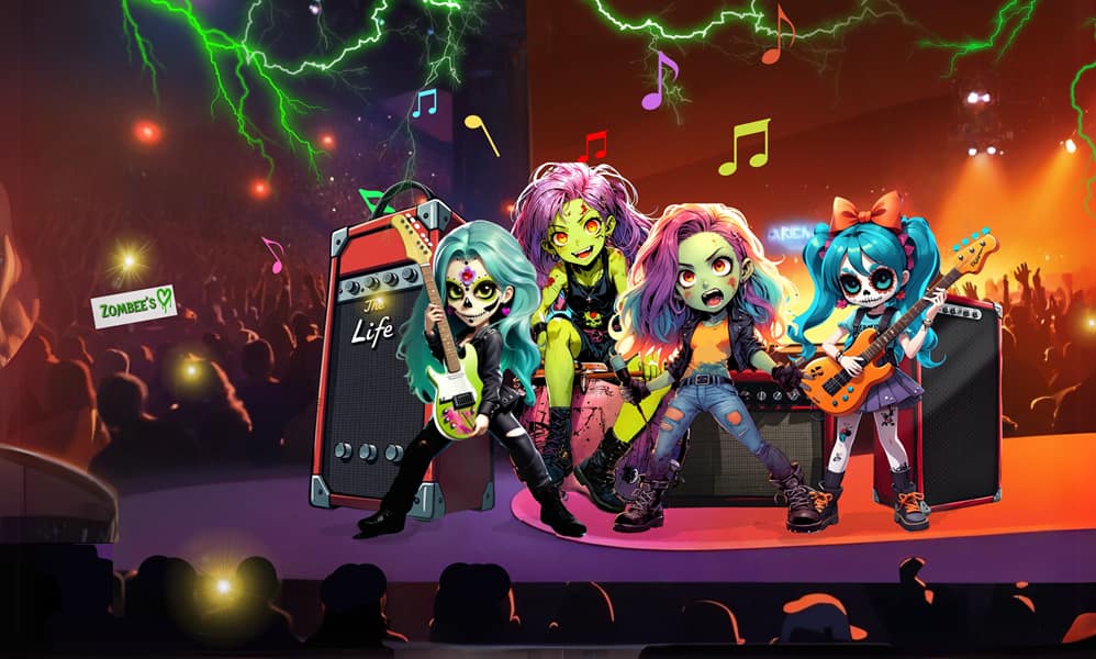 Zombees Girlz Band Group Photo