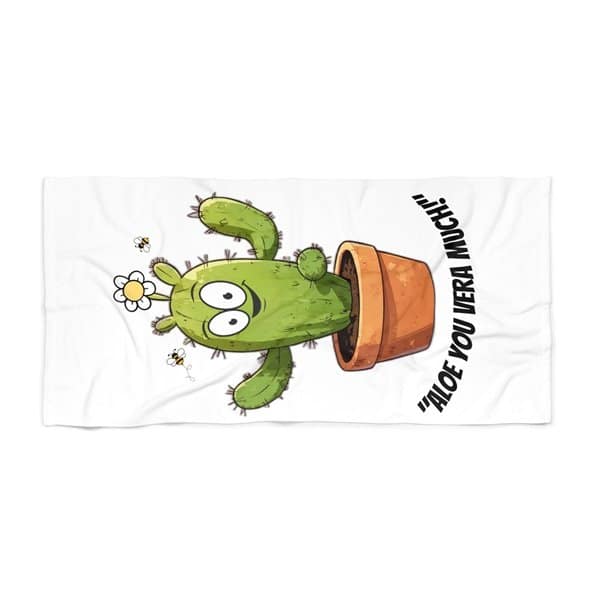 Aloe You Vera Much Beach Towel - Image 2