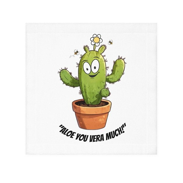 Aloe You Vera Much Face Towel Front