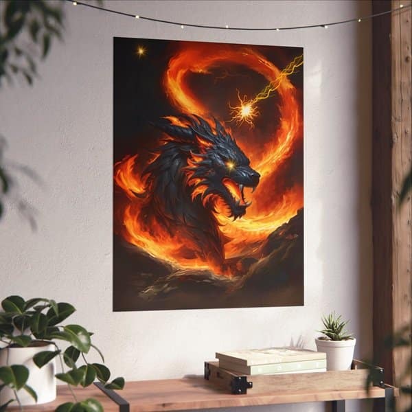 Fiery Dragon I Poster