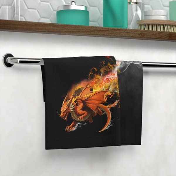 Fire Dragon Face Towel