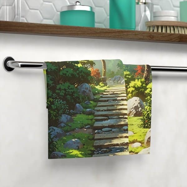 Serene Garden Face Towel - Image 4