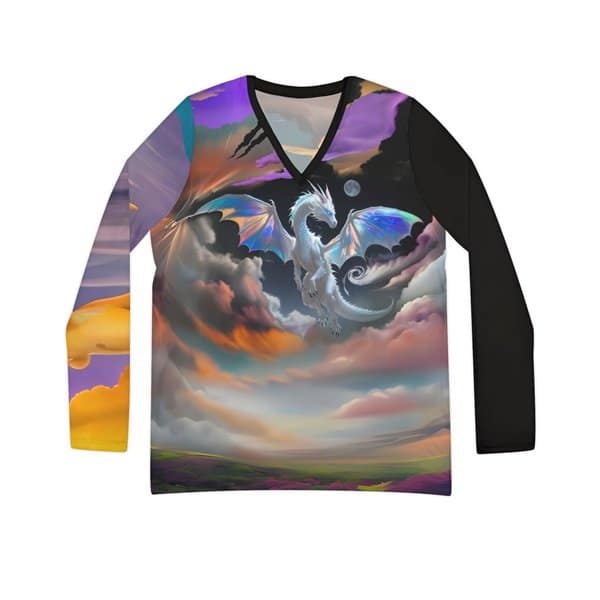 Spirit Dragon V-Neck Shirt - Image 2