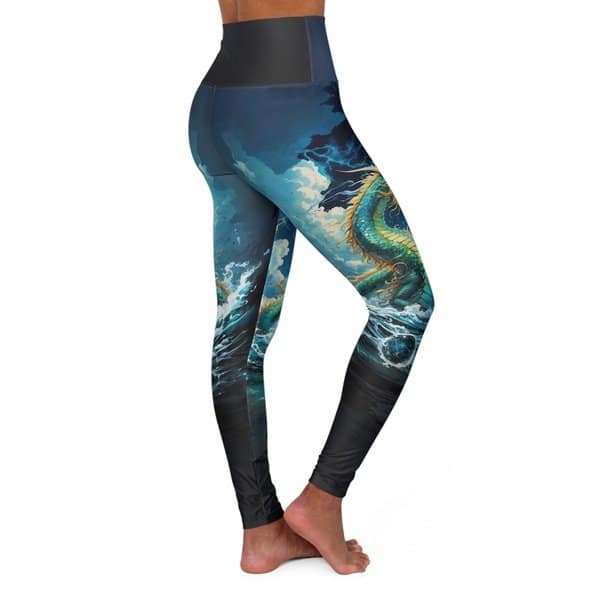 Water Dragon Leggings Right Side