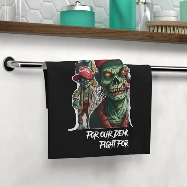 Winter is Coming Face Towel Black - Image 2