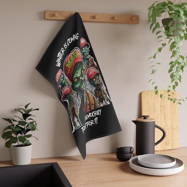 Winter is Coming Black Hand Towel - Image 5