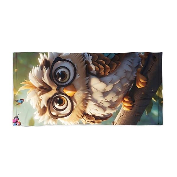 Wise Owl Beach Towel - Image 3