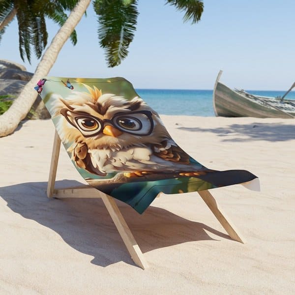 Wise Owl Beach Towel