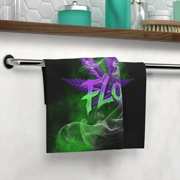 Cannabis Flow Face Towel