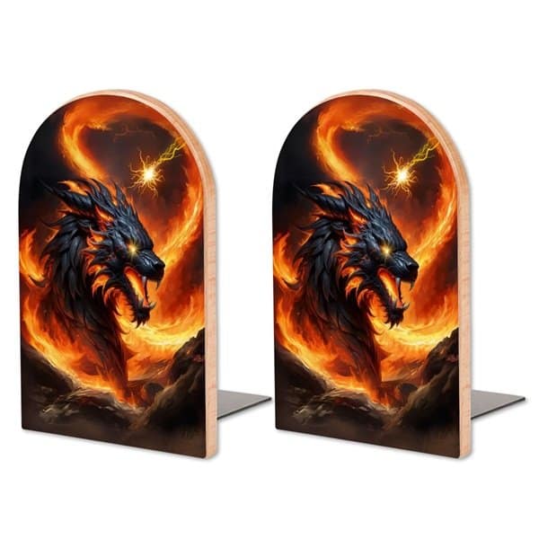 Fiery Dragon I Bookends
