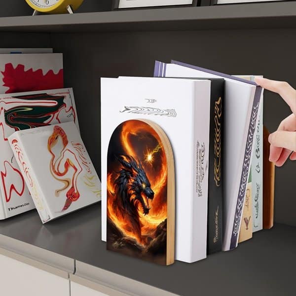 Fiery Dragon I Bookends