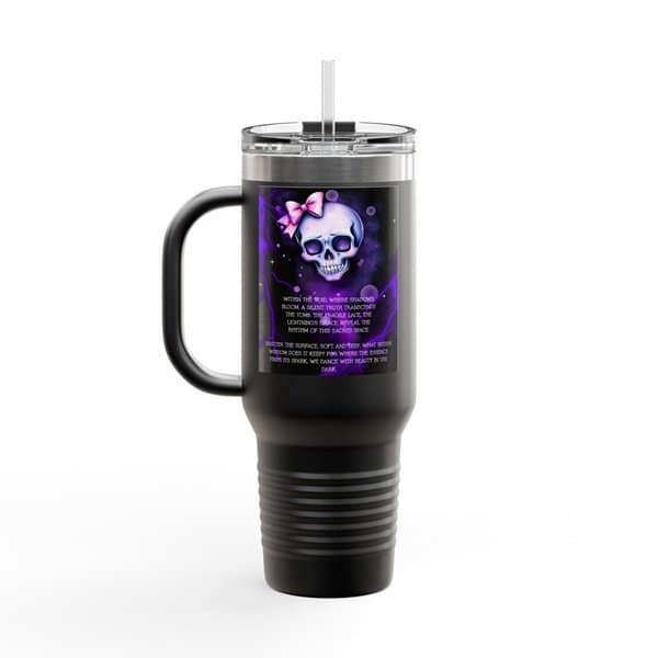 A Silent Truth Travel Mug Left, Black