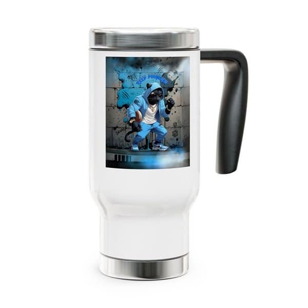 Keep Pounding Travel Mug Side