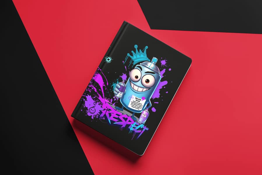 Graffiti Respect Journal on bright red and black background